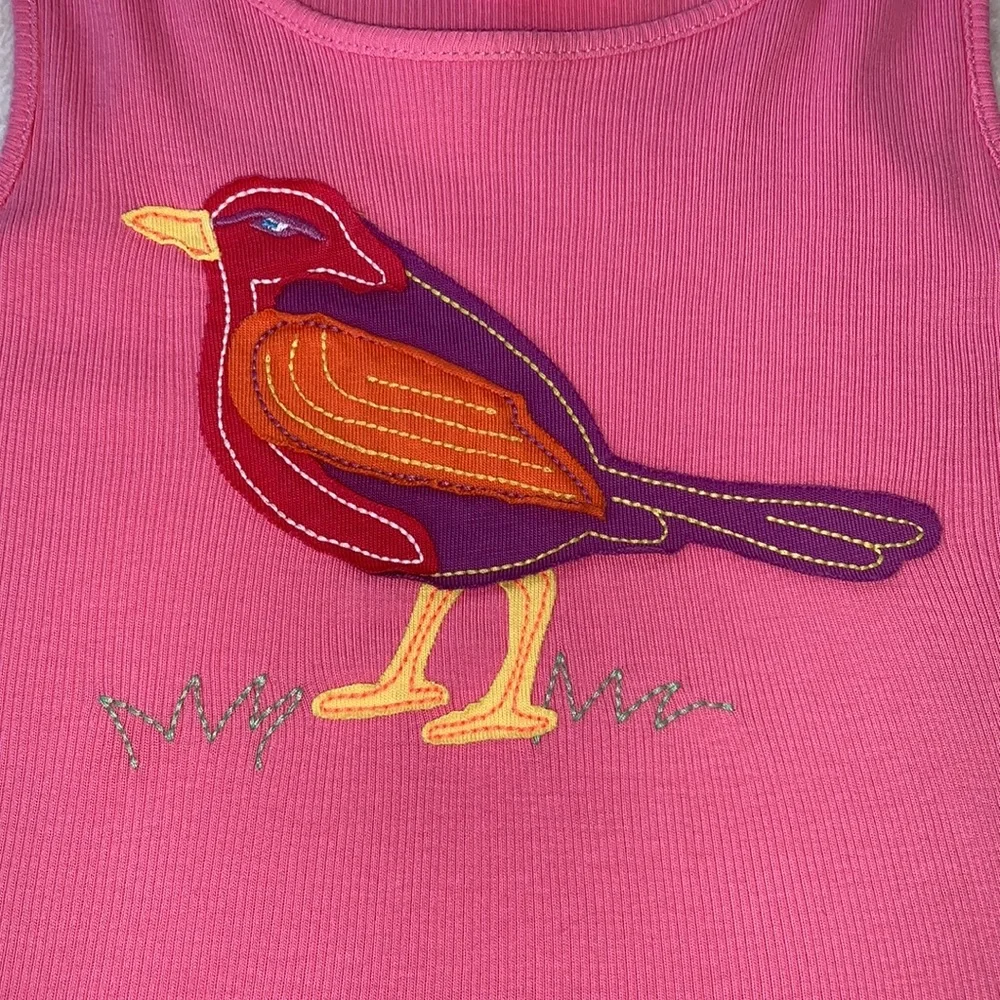 Hanna Andersson Pink Tank Top 120 Bird (6/7) EUC - Picture 4 of 7